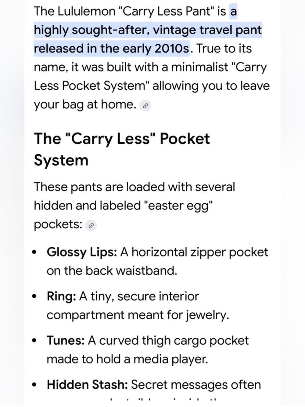 Lululemon Carry Less Pocket Pant - Picture 5 of 11